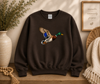 Mallard Duck Crewneck - Dark Chocolate