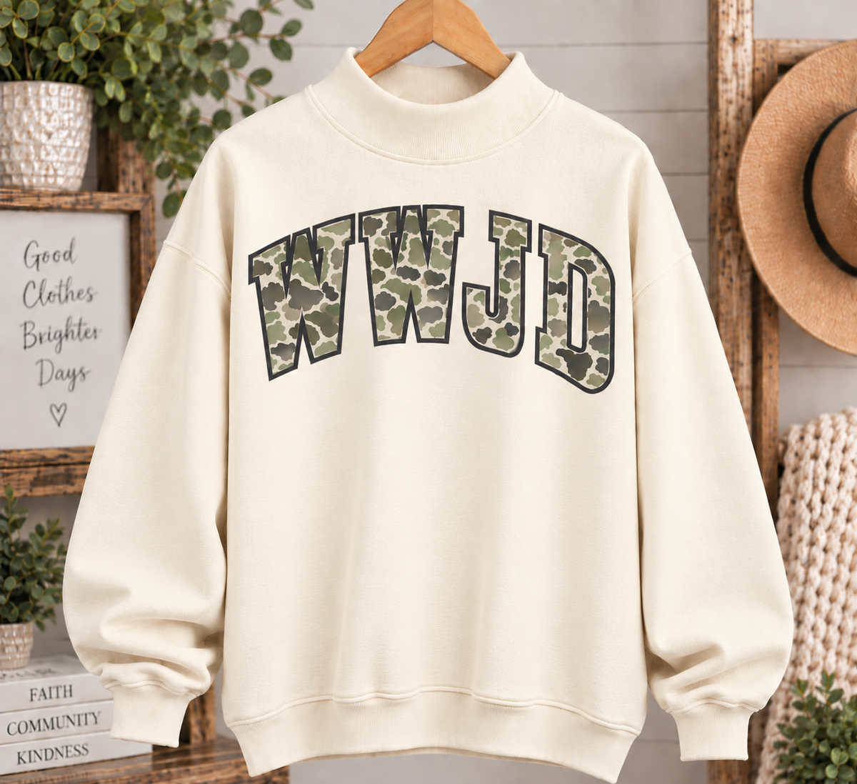WWJD Mockneck