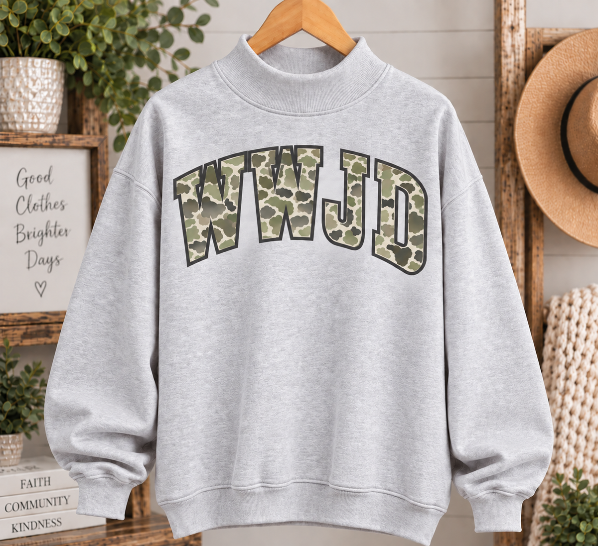 WWJD Mockneck