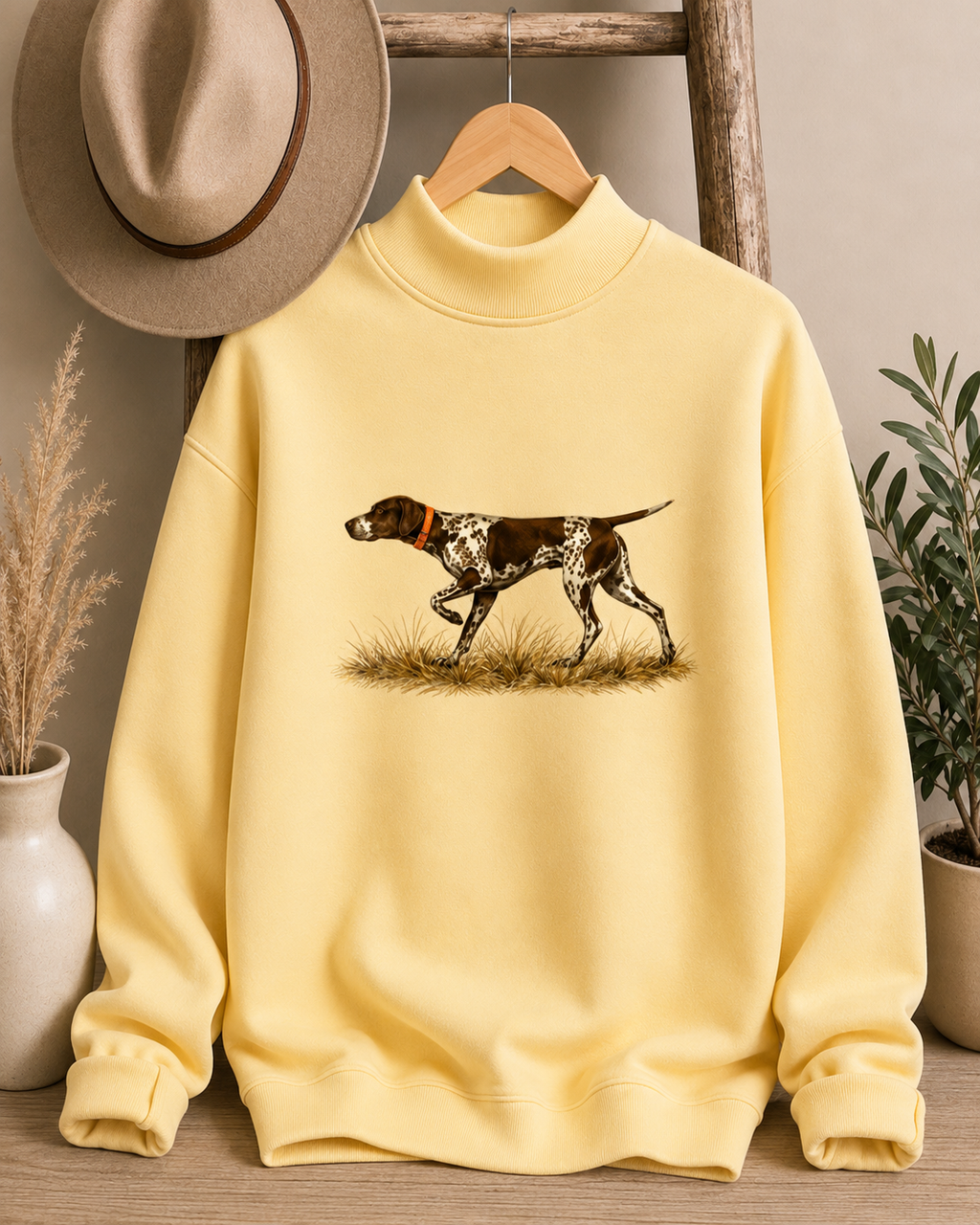 Pointer Dog Mockneck - Yellow