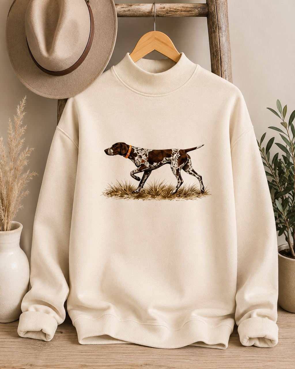 Pointer Dog Mockneck - Apricot