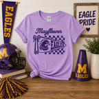 Mayflower Pennant youth tee in Purple