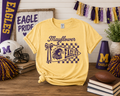 Mayflower Pennant youth tee in Daisy Yellow