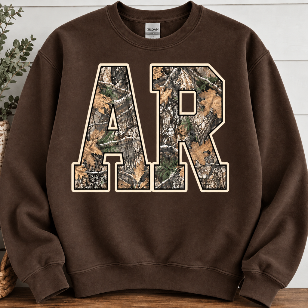 AR Camo sweatshirt in Dark Chocolate