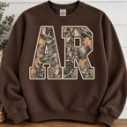 AR Camo sweatshirt in Dark Chocolate