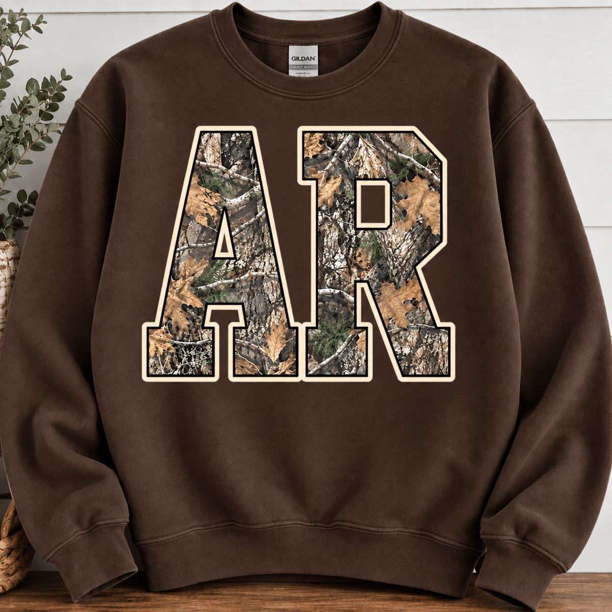 AR Camo sweatshirt in Dark Chocolate