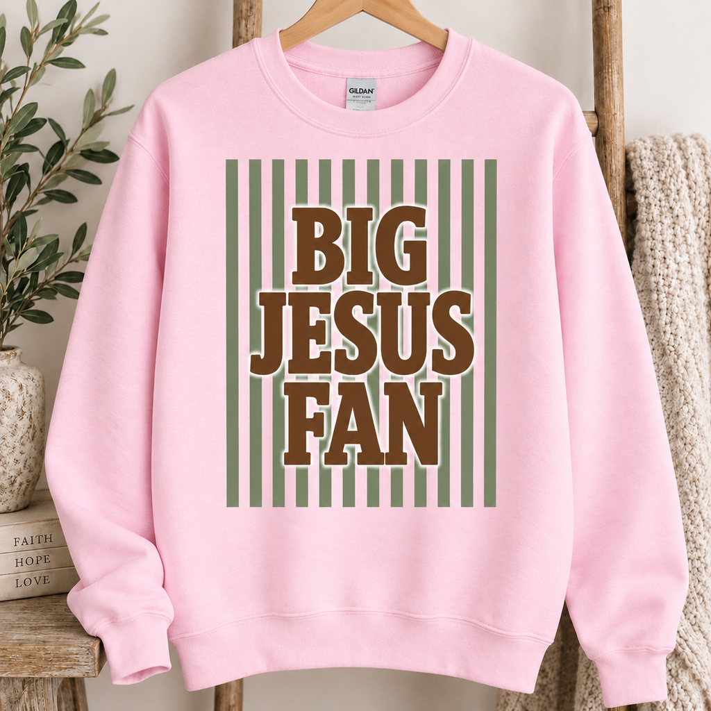Light Pink Big Jesus Fan sweatshirt