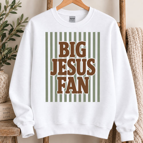 White Big Jesus Fan sweatshirt