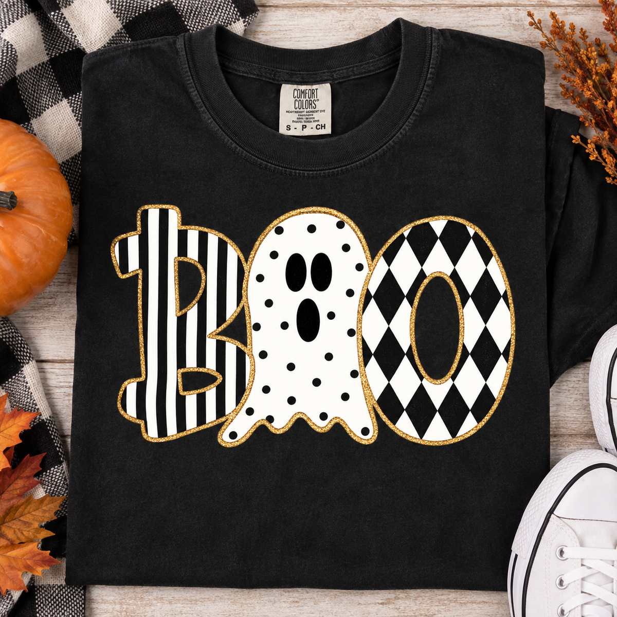 Boo Comfort Colors tee - Black