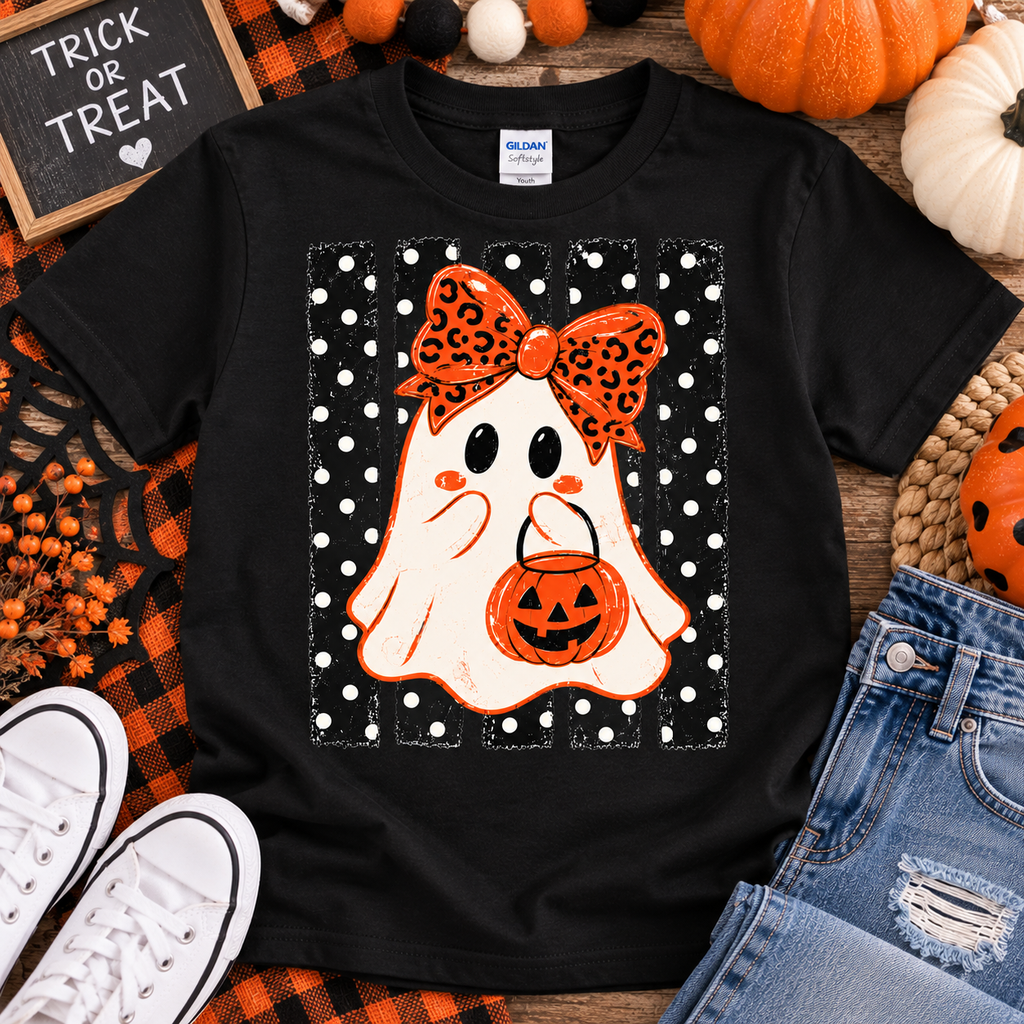 Girls Ghost Tee - Black