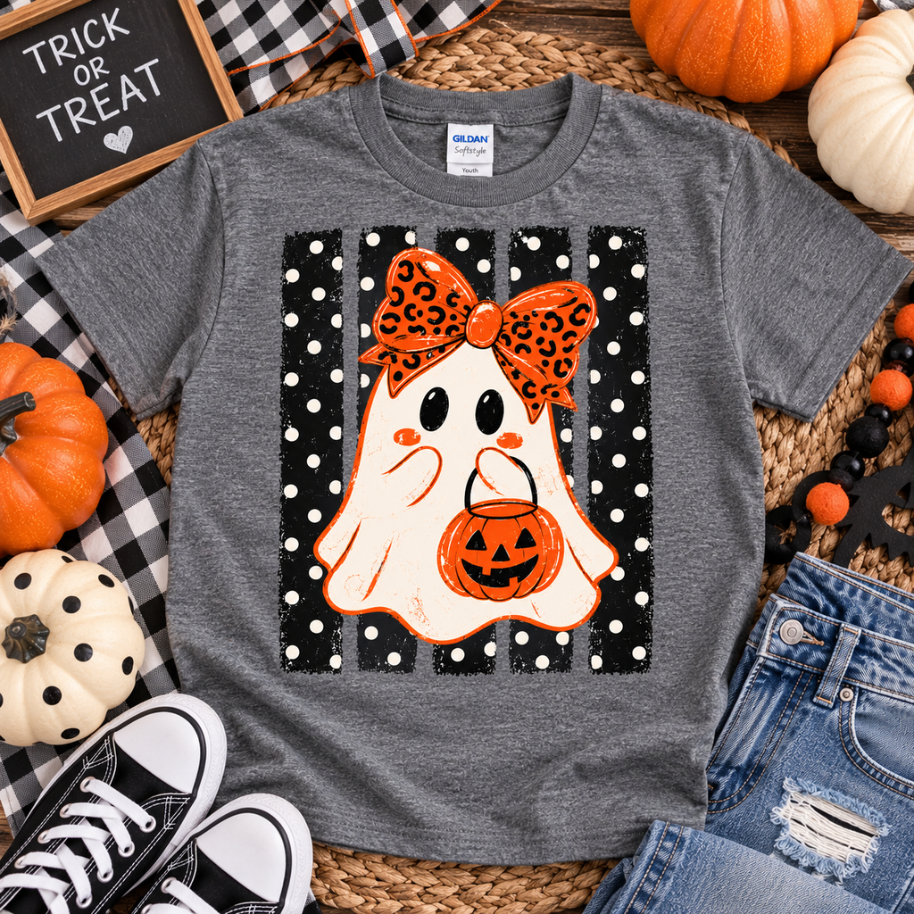Girls Ghost Tee - Graphite Heather