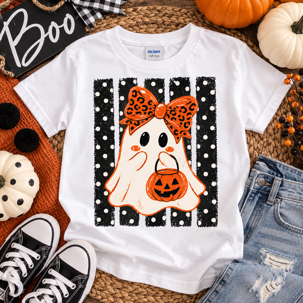 Girls Ghost Tee - White