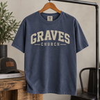 Graves Church Comfort Colors Tee in Denim