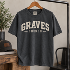 Graves Church Comfort Colors Tee in Graphite