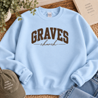 Graves Church Gildan Softstyle sweatshirt - Light Blue