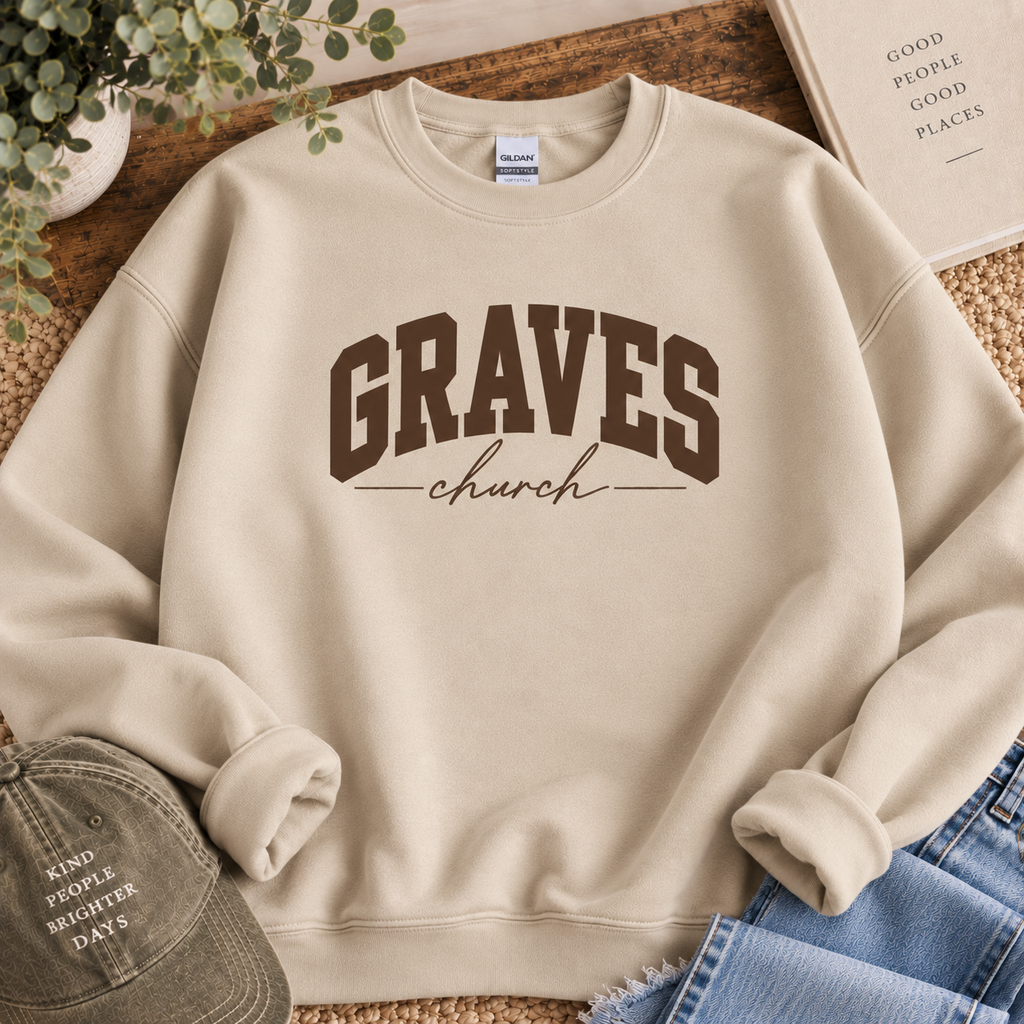 Graves Church Gildan Softstyle sweatshirt - Sand