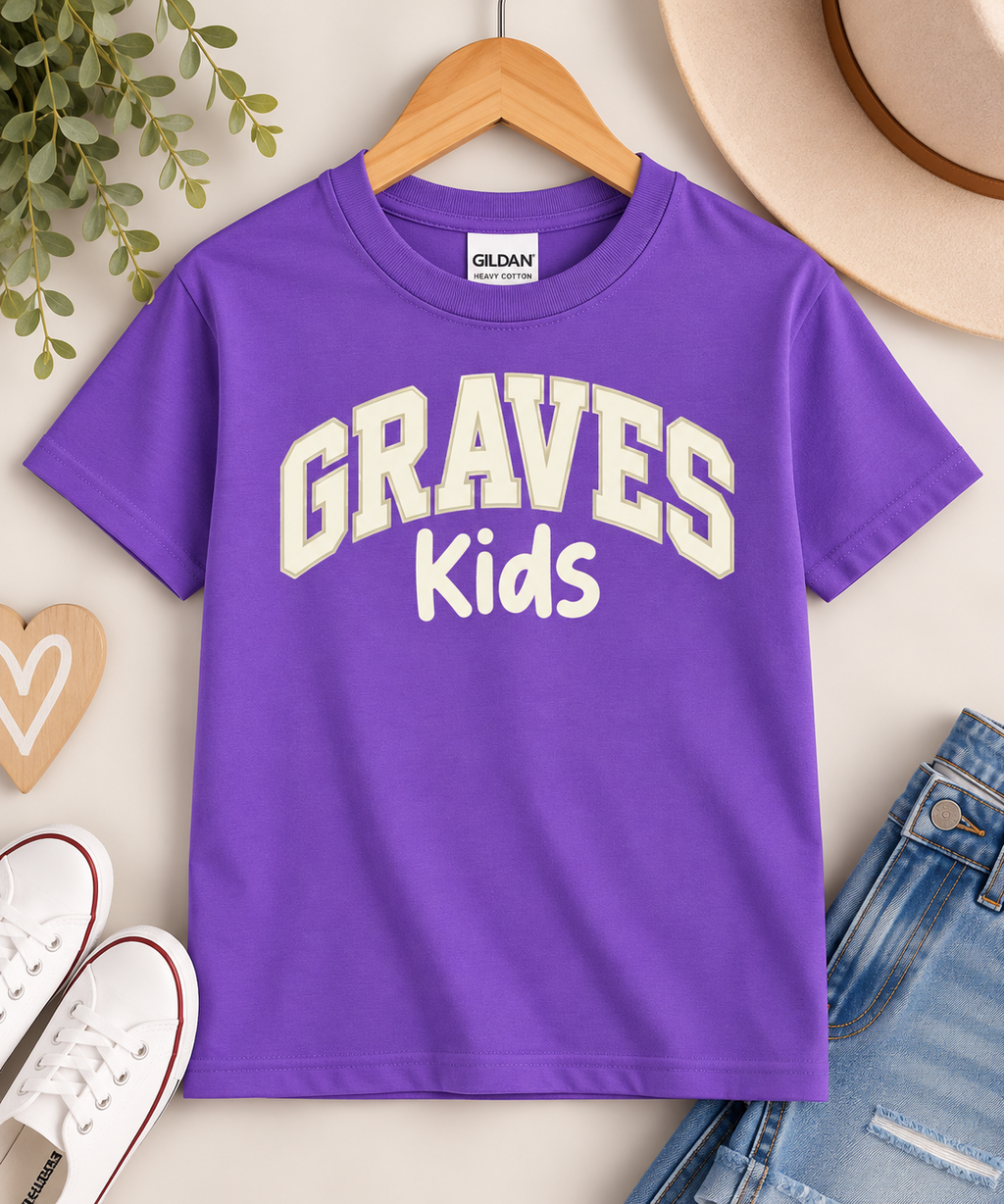 Graves Kids Youth T-Shirt - Purple
