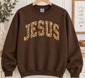 Jesus Camo Gildan sweatshirt - Dark Chocolate