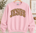 Jesus Camo Gildan sweatshirt - Light Pink