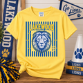 Lakewood Lions striped Gildan Softstyle tee in Daisy