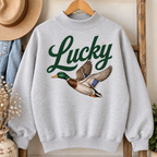 Lucky mallard mock neck sweatshirt in gray