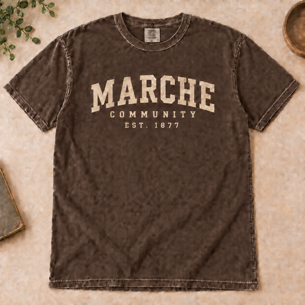 Marche Community Comfort Colors tee in Espresso