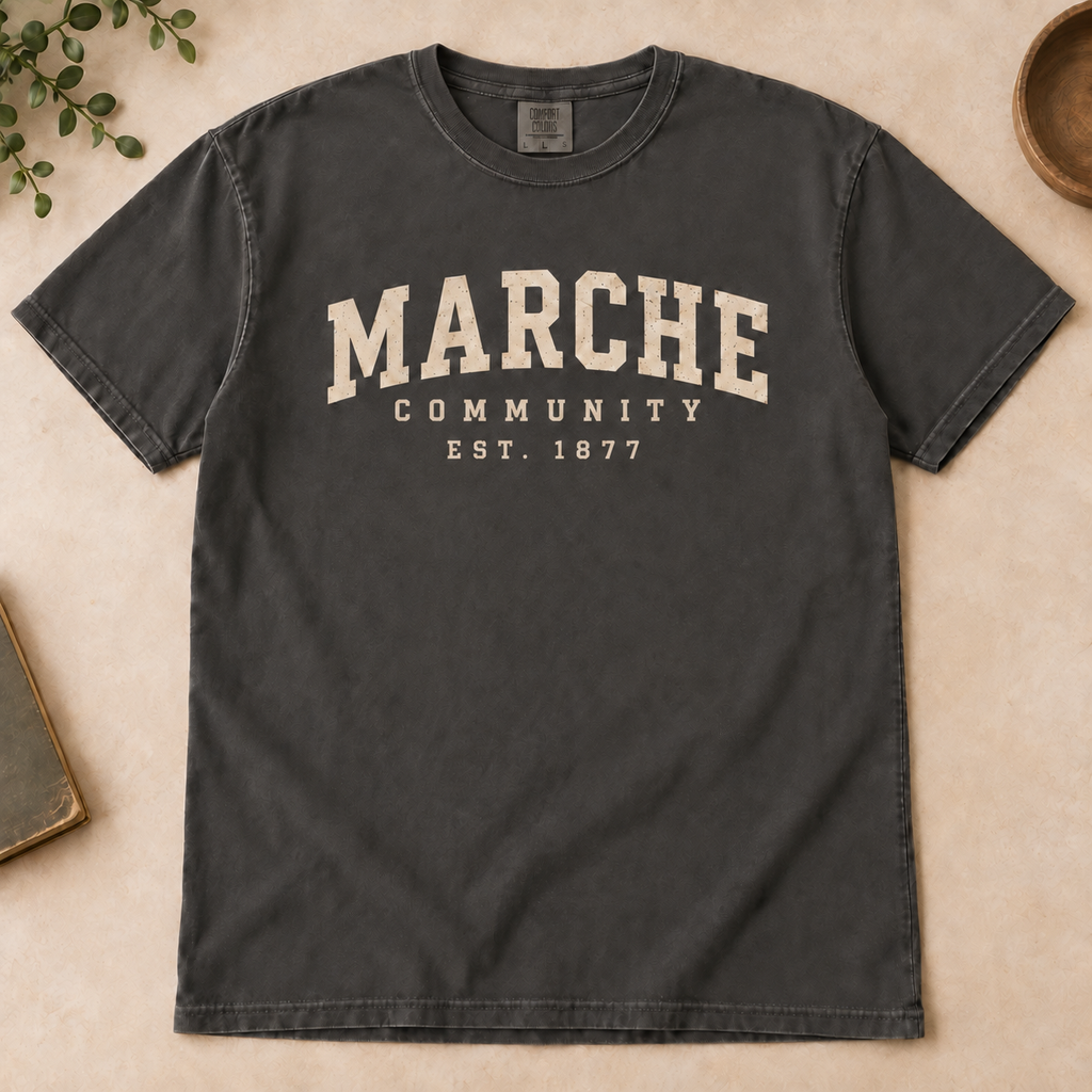 Marche Community Comfort Colors tee in Pepper