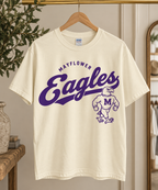 Mayflower Eagles Vintage Gildan Tee in tan