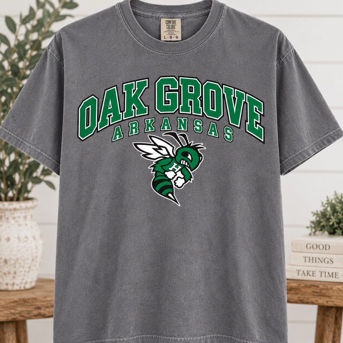 Vintage Oak Grove Comfort Colors T-shirt - Granite