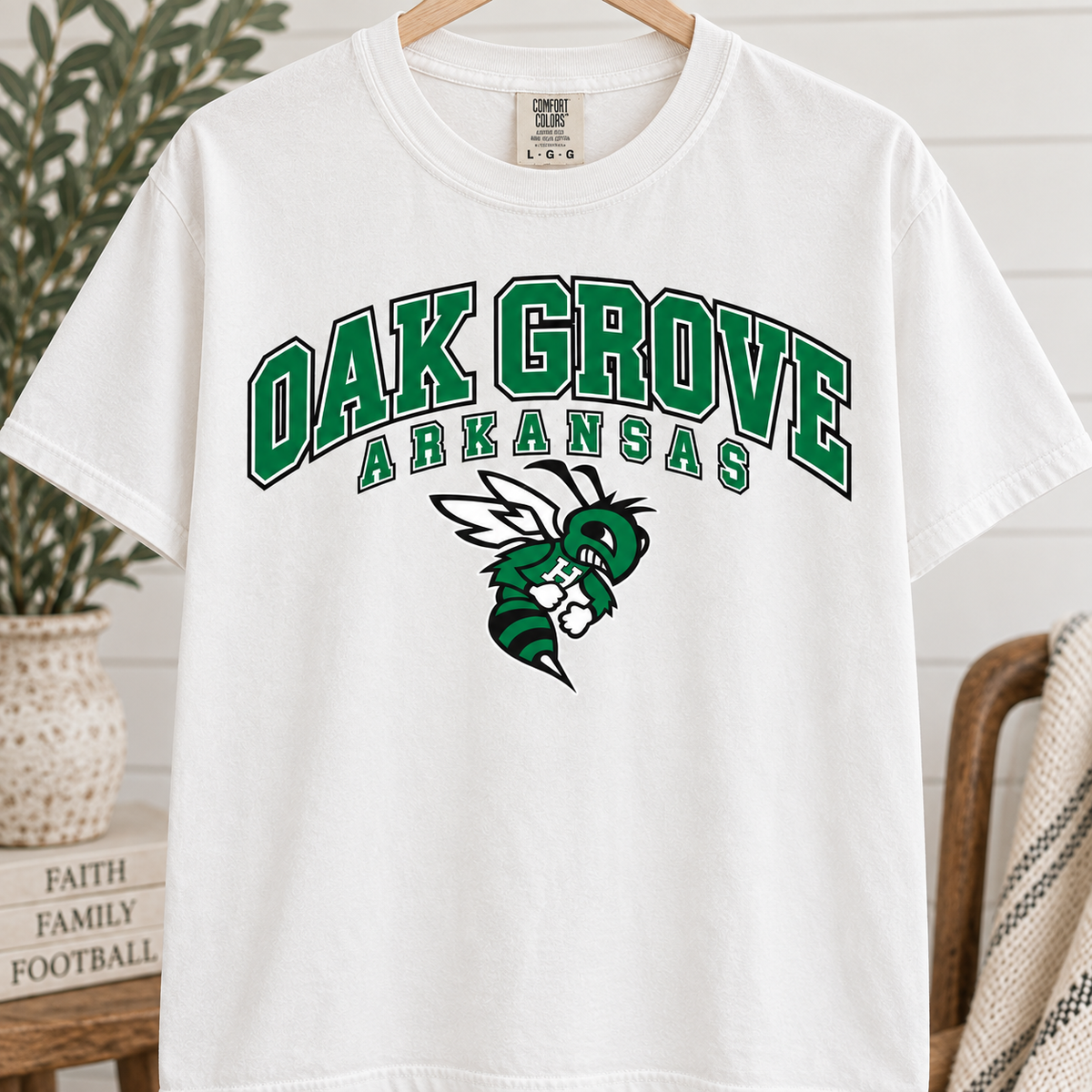 Vintage Oak Grove Comfort Colors T-shirt - White