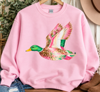 Pink Mallard Gildan Sweatshirt - Light Pink