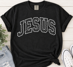 Black Polka Dot Jesus Comfort Colors T-shirt