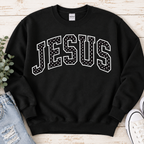 Black Polka Dot JESUS Gildan Sweatshirt