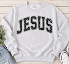 Gray Polka Dot JESUS Gildan Sweatshirt