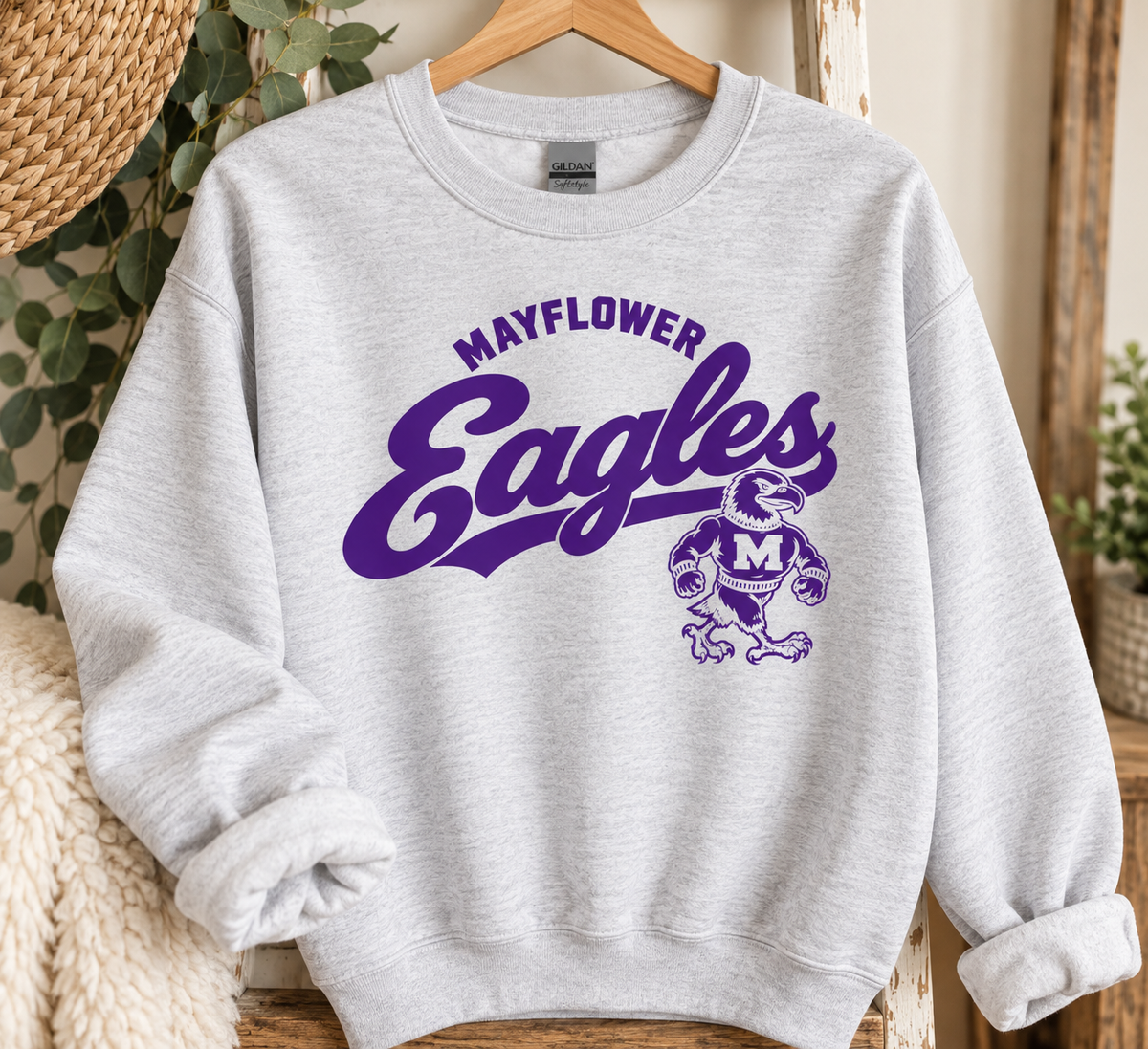 Vintage Mayflower Eagles sweatshirt in Ash