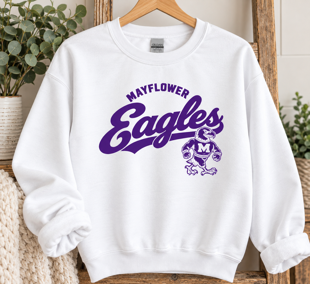 Vintage Mayflower Eagles sweatshirt in White