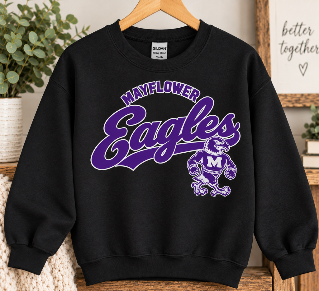Vintage Mayflower Youth Sweatshirt - Black
