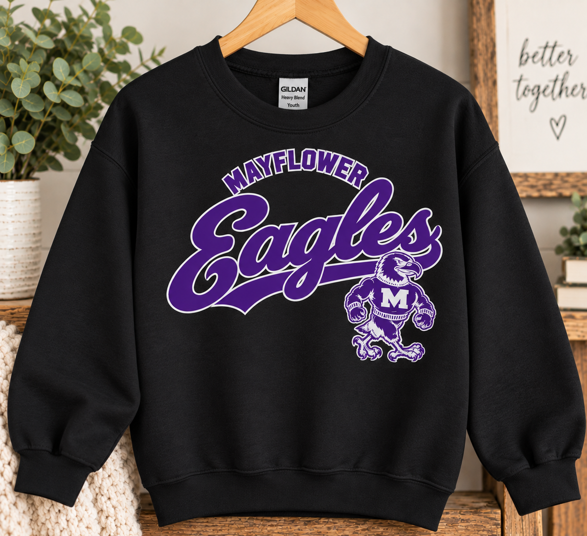 Vintage Mayflower Youth Sweatshirt - Black