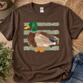 Watercolored Mallard Tee - Chocolate Brown