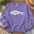 White Fish Comfort Color sweatshirt in Violet