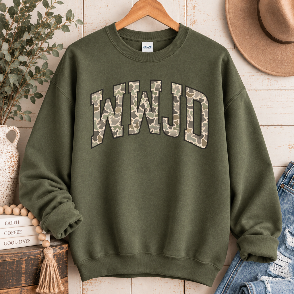 WWJD sweatshirt Military Green
