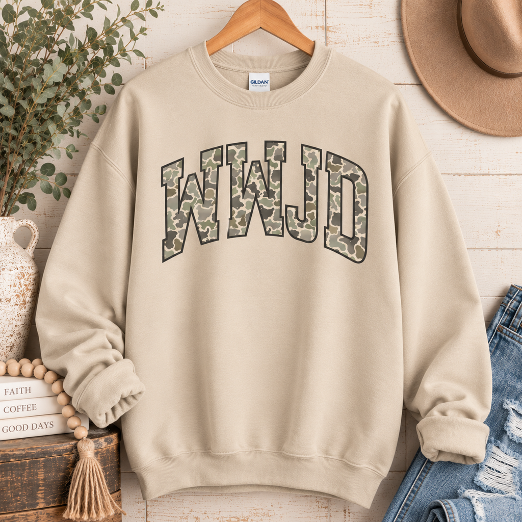 WWJD sweatshirt Sand