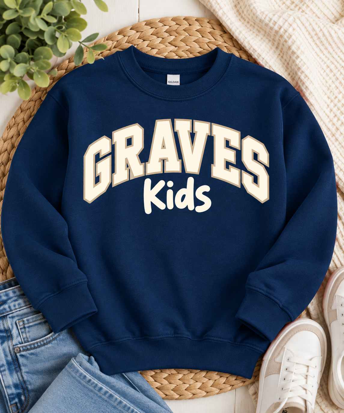 Youth Graves Kids Sweatshirt - Navy