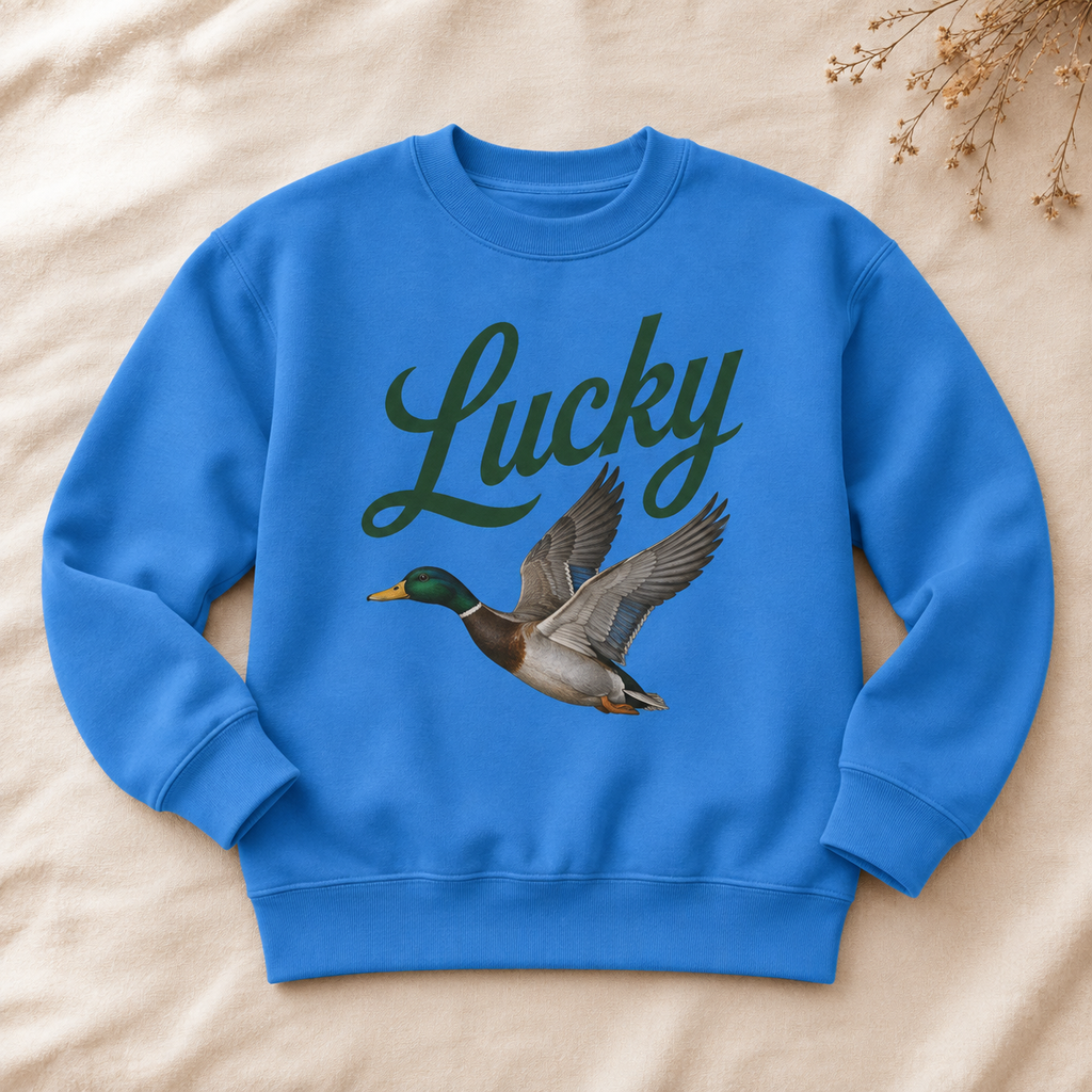 Youth Lucky Duck Sweatshirt - Royal