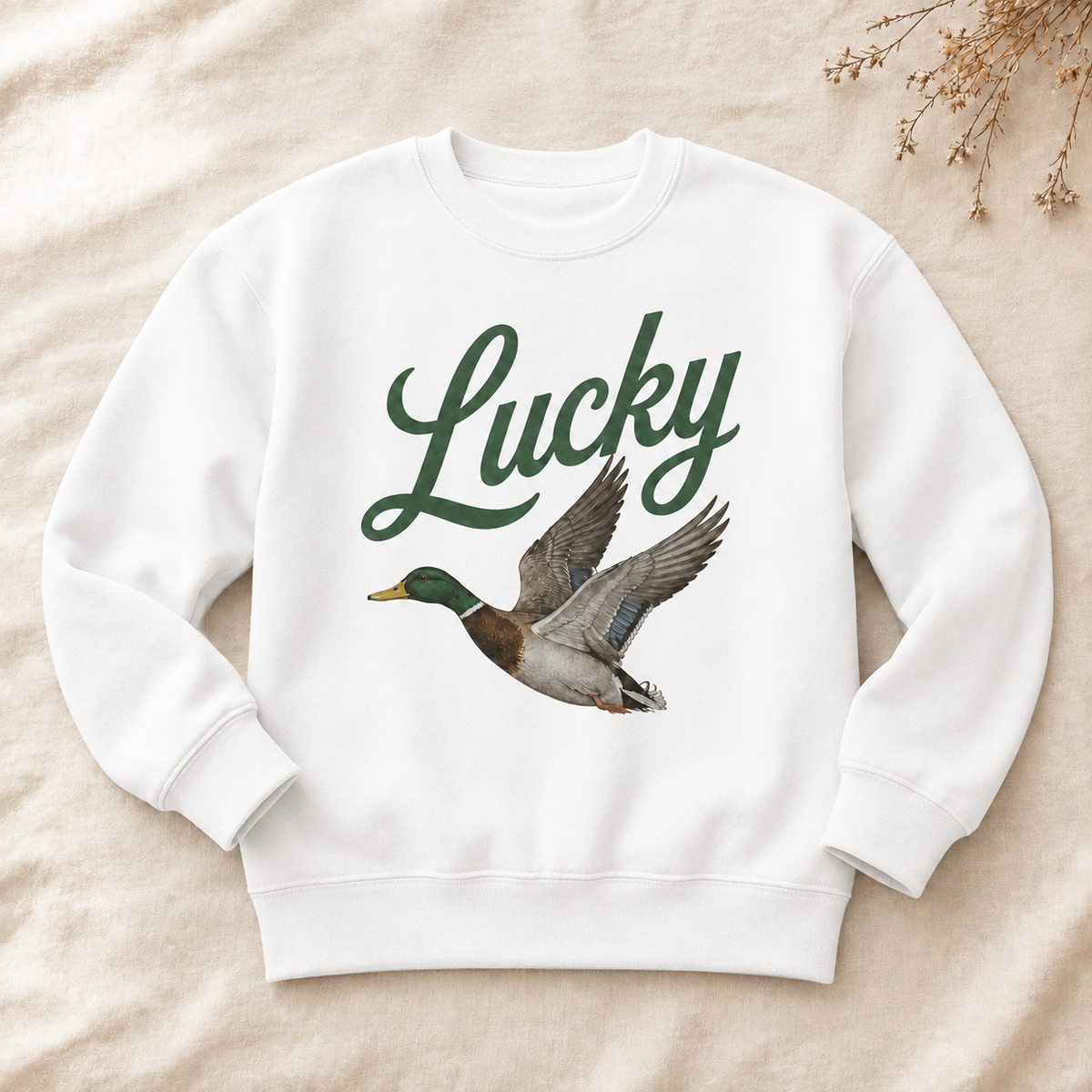 Youth Lucky Duck Sweatshirt - White