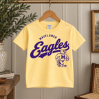 Youth Mayflower Eagles Vintage Gildan Tee in Yellow