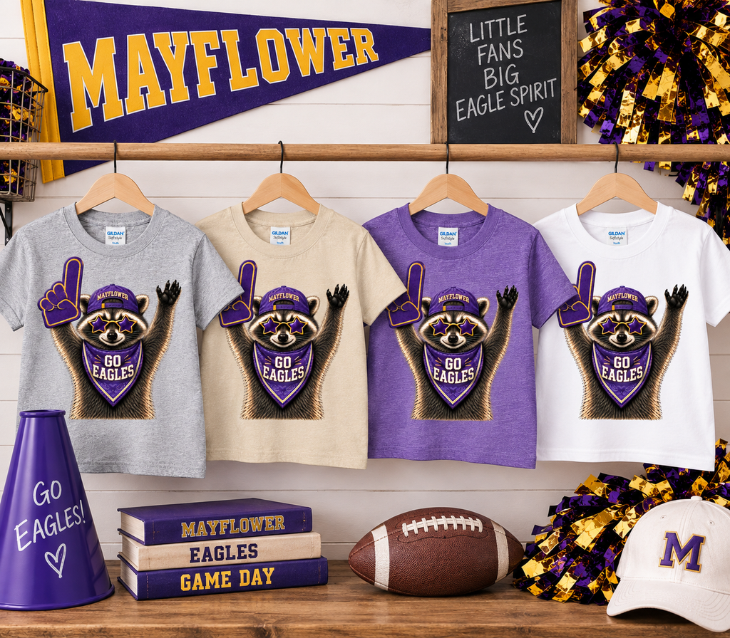 Youth Mayflower Raccoon Shirt color collection